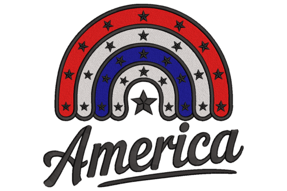 America Patriotic Rainbow Embroidery Review