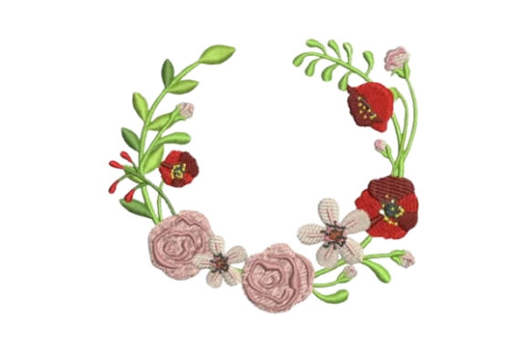 Bridal Shower Flower Wreath Embroidery Review