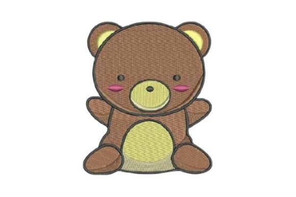 Cute Brown Teddy Bear Embroidery Review