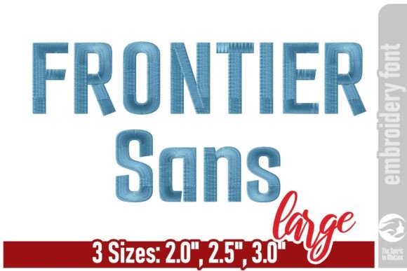 Frontier Sans Embroidery Font - Small