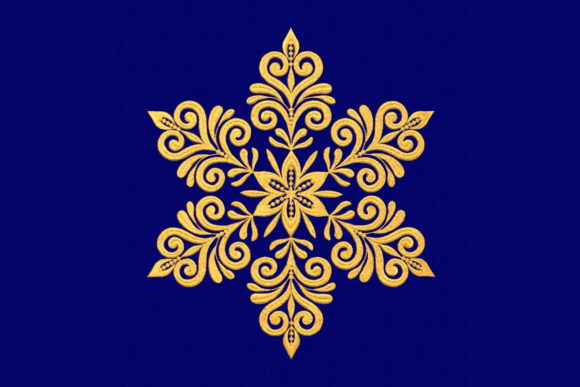 Gold Snowflake Embroidery Design Review