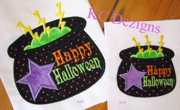 Halloween Cauldron Applique Review
