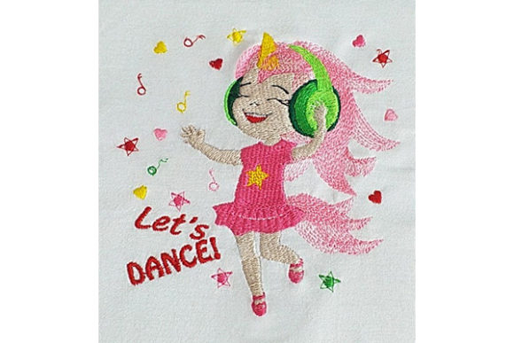 Let's Dance Unicorn Girl Having Fun