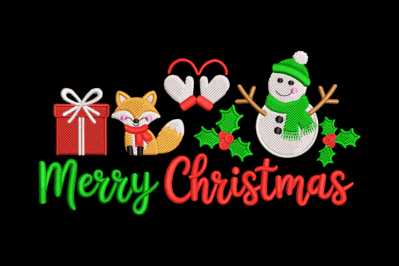 Merry Christmas Friends Scene Embroidery Review