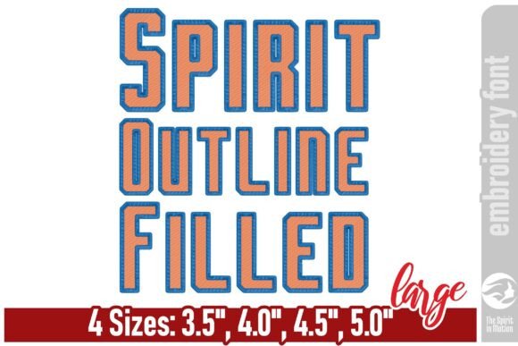 Spirit Filled Sports Embroidery Font - L Review